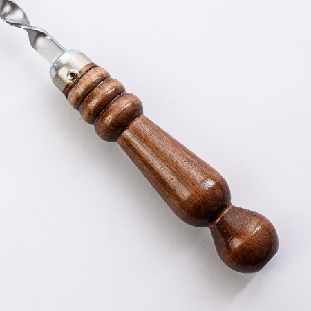 Шампур нержавеющий 670*12*3 мм с деревянной ручкой в Тюмени