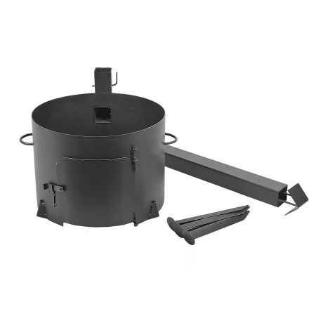 Stove with a diameter of 340 mm with a pipe for a cauldron of 8-10 liters в Тюмени