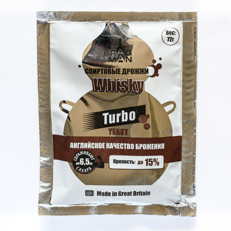 Turbo yeast alcohol BragMan "Whisky TURBO" (72 gr) в Тюмени